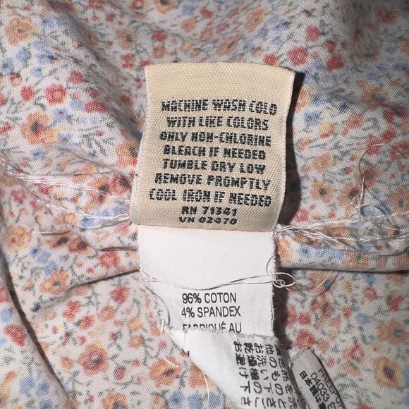 L.L.Bean Floral button down Shirt women’s Size Medium - Picture 7 of 7